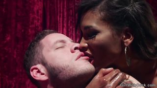 Black she-creature lap dancer assfucking drills fellow