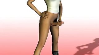 No trousers dickgirl