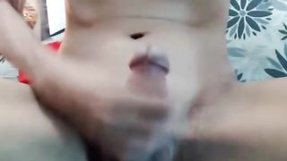 Super-Steamy T-Girl Jerks Giant Boner Til She Reached An Orgasm