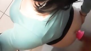 Sissy Krystal SOLO Rosy Fake Penis at Motel