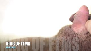 HD: UNDERWATER BATH Wank Off, with LARGE FTM Transman Dinky..