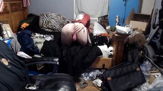 Crossdresser storm trooper nick nelson mask opened up eagle pumping spunk-pump