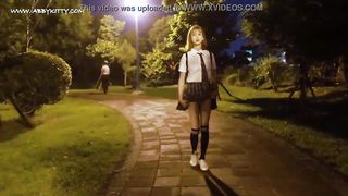 AB028 Wonderful femboy take off undies mastrabation in public and spunk