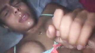 Large Breast She-Creature Self Facial Cumshot