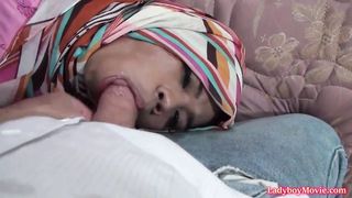 Fledgling Muslim Transgirl Jaws-Drilled
