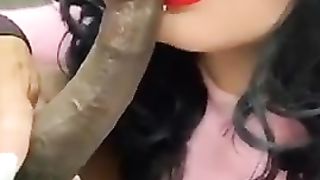 Chrissy Cocoabutter crossdresser haul drinks fantastic big black cock