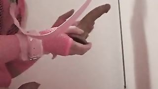 Stroking off in handcuffs while blowing my fuck stick