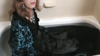 Green Victorian gown