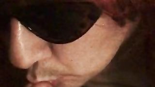 Fellating penis POINT OF VIEW