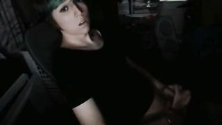 Femboy in webshow getting off finishes off... - DickGirls.xyz