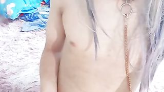 Uber-Cute Chinese Sissy Crossdresser  Wailing