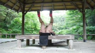 Ray Ayanashi asian victim crossdresser SPANDEX restrain bondage two