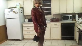 sumptuous crimson leather apparel