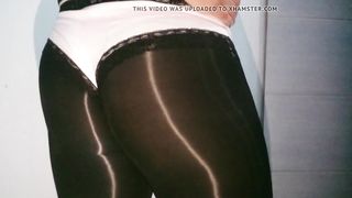 Pantimedias con cachetero blanco