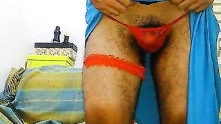 Sasha Damsel Vestido Azul e Calcinha Vermelho 27072020