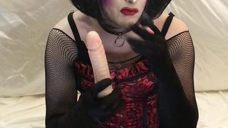 Powerful Make-Up Plumb Plaything SlutDebra Stiff Ravages a ample faux-cock