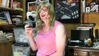 Toying with my hairbrush for Steff