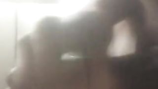 Draped She-Male in Ski Mask Splashes a Nuts