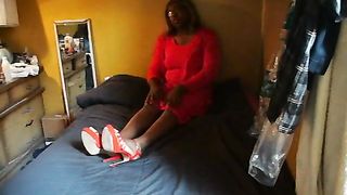 Francine Xxx Poppers & Non Naked Crimson High High-Heeled Shoes