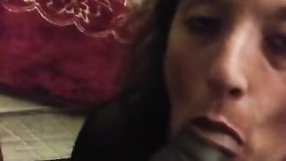 Ash likes deep-throating on a BIG BLACK COCK