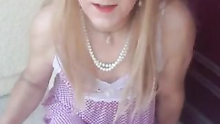 Candice in pinkish nightie