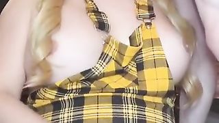 Obese Trans in Crimson Lip Liner Rails Trunk No Condom