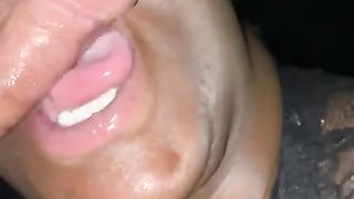 PLUS-SIZE SHE-CREATURE DIRTY HEAD!!! DRINKS JISM!!!