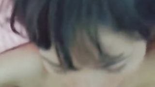 Large transgirl facial cumshot