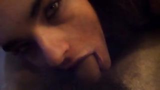 Luxurious sissy CD fellates to a steaming facial cumshot