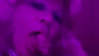 Traci works a massive mushroom head with her hatch