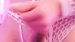 Fishnet tgirl