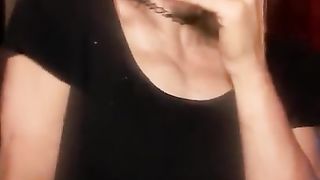 Last ciggie before she heads to sleep and comes in your wishes