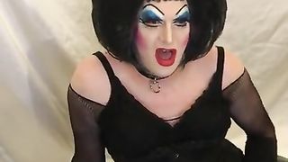 SlutDebra in Strong Make-Up Humps Herself Firm with Fuck Stick