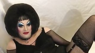 SlutDebra in Strong Make-Up Humps Herself Firm with Fuck Stick