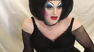 SlutDebra in Strong Make-Up Humps Herself Firm with Fuck Stick