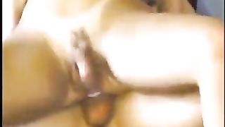 Steaming latin transgender princess railing