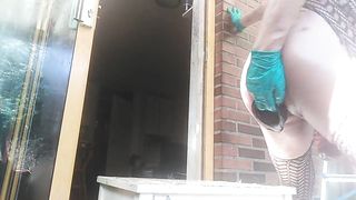 GOOD-SIZED PIGHOLE WIDELY OPENED ASS-FUCK - RIBBLED XXL FUCK STICK SPLITTING A