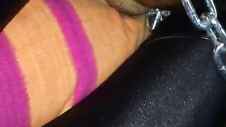 Self restrain bondage in  chains x