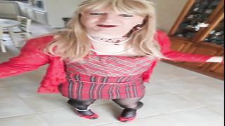 Scottish miniskirt and harness for candice