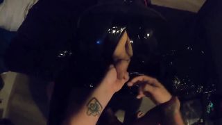 Svenja gets Fuck Stick rammed in motel apartment dressed in glossy spandex