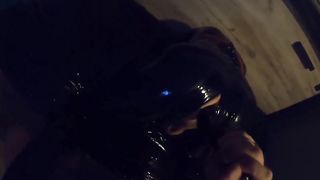 Svenja gets Fuck Stick rammed in motel apartment dressed in glossy spandex