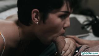 TRANSSEXUAL daughter lets her crazy step-dad bang her taut arse