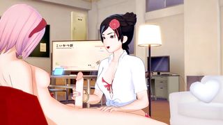 Futa Sakura x Tenten[Naruto] — 3 DIMENSIONAL MANGA PORN