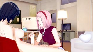 [naruto] Hermaphroditism Hinata Pulverize Sakura(3 dimensional Manga Porn)