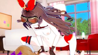 [genshin Impact] Hermaphroditism Lisa Screw Amber(three dimensional Anime Porn)