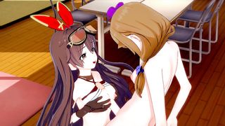 [genshin Impact] Hermaphroditism Lisa Screw Amber(three dimensional Anime Porn)