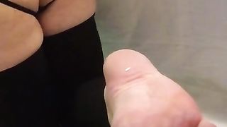 Transgirl Farting Widely Opened Fake Penis and Pretty Pinkish Soles two