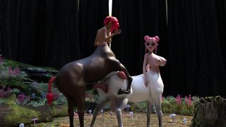 Amy's Giant dream - Centaur things Part 1 of two - Hermaphroditism Centaurs Goddess Breeding Animation