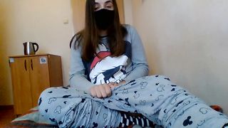 T-Model Plays with himself in Jammies