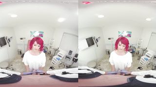 Ginger-Haired She-Male in VR Porno